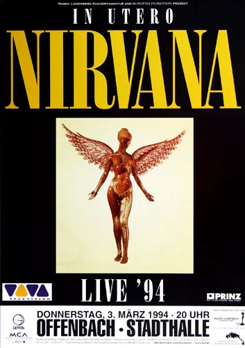 Nirvana - In Utero, Frankfurt 1994 | Konzertplakat | Poster