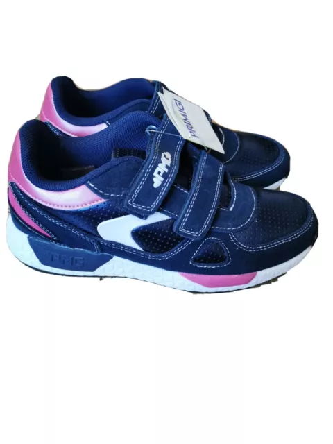 Primigi Ladies Girls Navy Pink Leather Trainers Sneaker shoes size 2 35