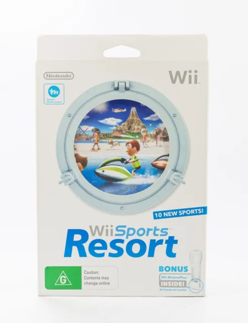 Wii Sports Resort Complete In Box with Nintendo Motion Plus Adapter & Grip PAL