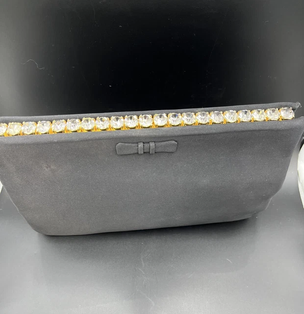 Mid Century 1950s HARRY ROSENFELD HANDBAG TWIFAILE Black with Unique Closure