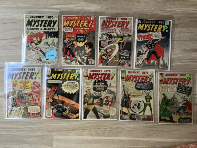 Journey into Mystery 86 87 88 89 90 91 92 94 96 G to VG/FN 1962 1963 9 book lot