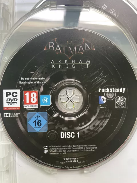 Batman: Arkham Knight (PC GAME 2015) !!! IN GREAT CONDITION 5 DICS SET 3