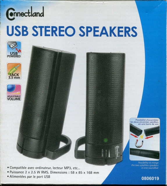 Enceintes PC 2.0 Esperanza Leggiero EP111 Cube - 2 X 3W - USB - Noir