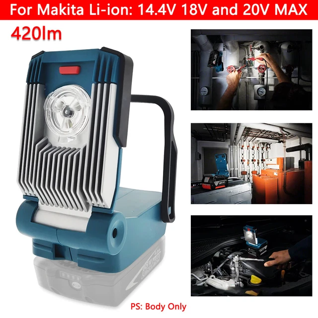 14.4V 18V Li-ion Flash Torches Light LED Bright Work Light Torch Lamp for Makita