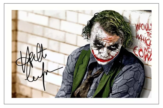 Heath Ledger  Signed Autograph Photo Print Batman The Joker