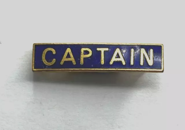 Vintage School Captain Enamel Badge By fattorini 36 x 8 mm