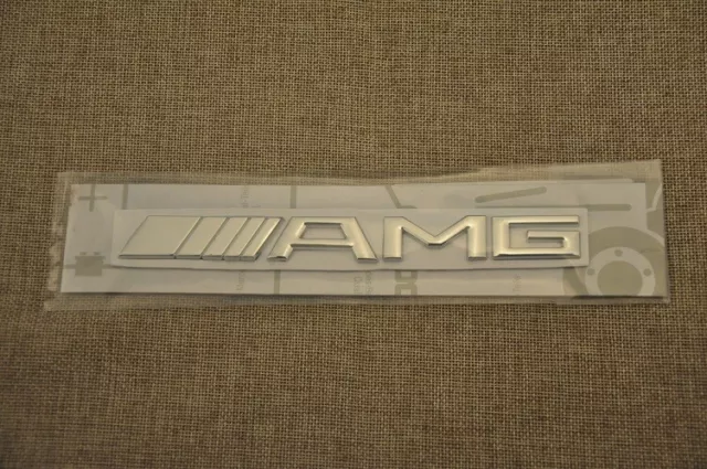 Mercedes-Benz Cla Original ""Amg"" Hintere Koffertasche 3D Silber Abzeichen / Emblem 2