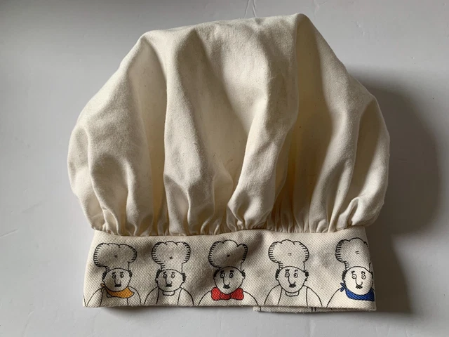 Vintage 1983 Barney Saltzberg Chef  Unisex White Chef Hat