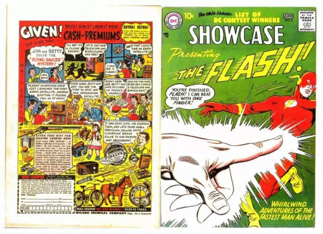 Facsimile reprint covers only to SHOWCASE #8 - THE FLASH - 1957 DC Silver Age