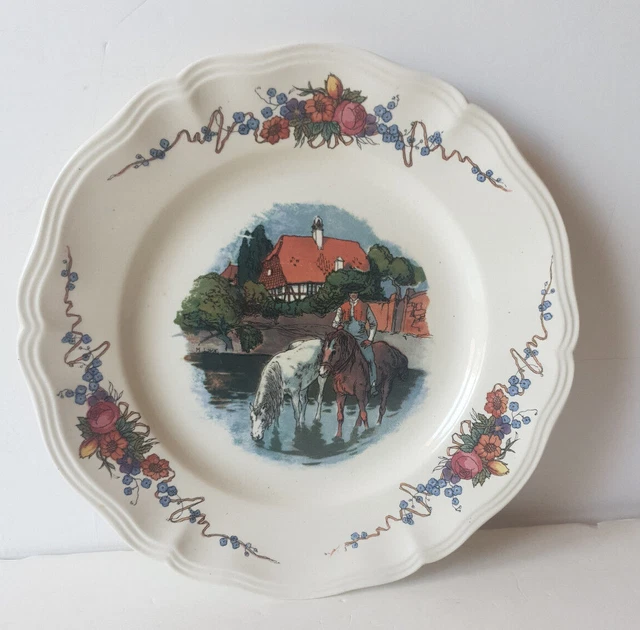 Ancienne assiette Obernai Sarreguemines Faïencerie en céramique
