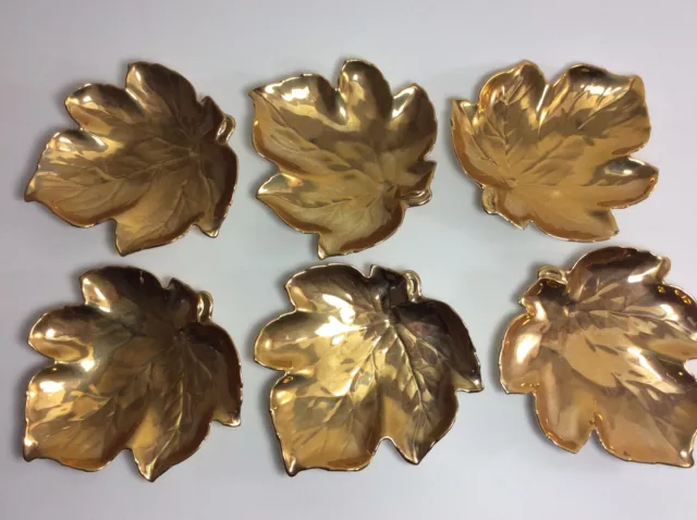 Royal Winton Grimwades England 6 x Blatt Schale Autumn Gold vintage