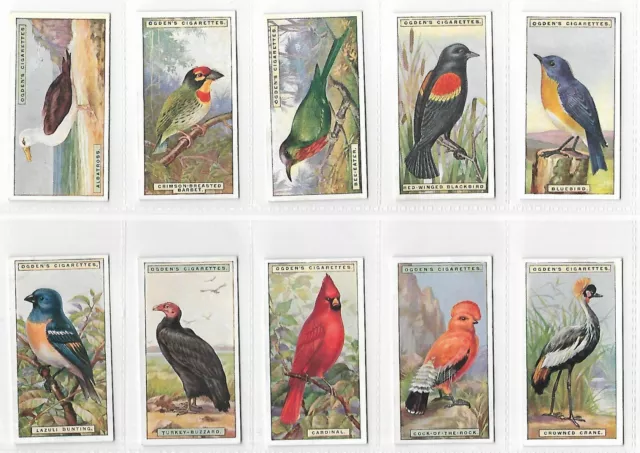 Ogdens Foreign Birds complete set of 50 cards in VG condition