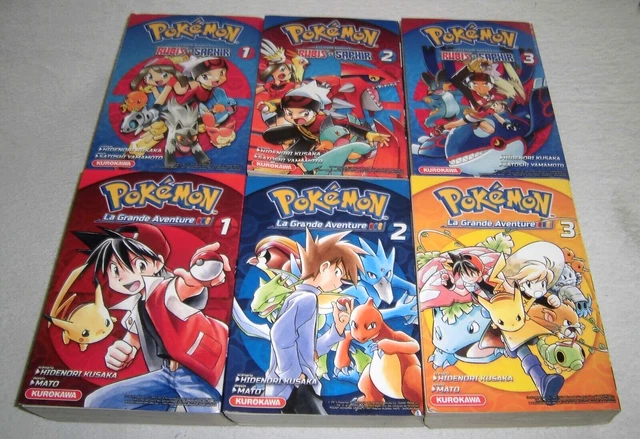 MANGA POKÉMON LA Grande Aventure 1-3 + Rubis & Saphir 1-3 Nintendo *JRF