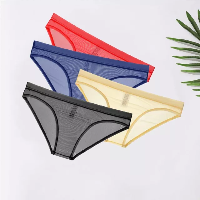 SILK SEAMLESS MESH Breathable Full Transparent Briefs Underclothes  Underpants $5.09 - PicClick AU