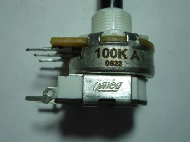 100K 100 Kiloohm + Schalter  POTI POTENTIOMETER  linear 6mm Achse #19-842 2