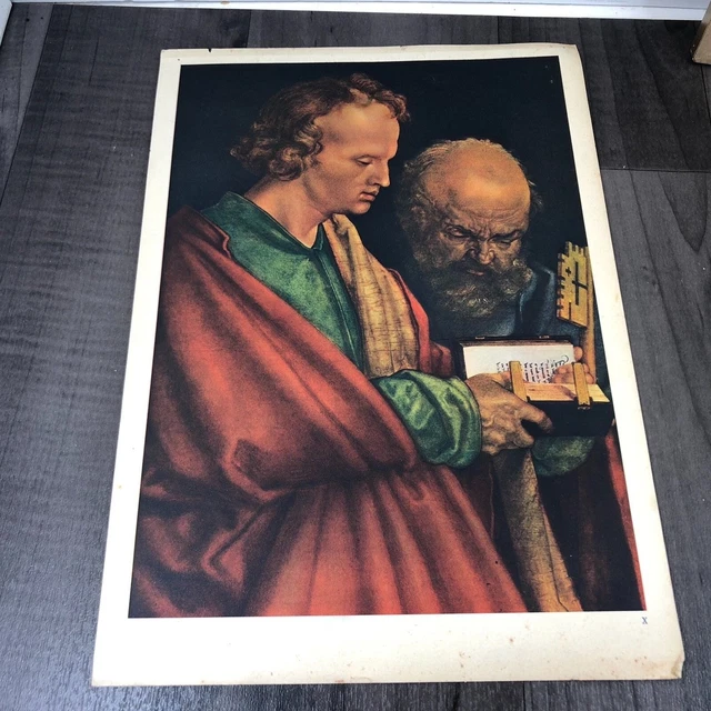 The Four Apostles Vintage Print St John St Peter Durer 1940 Large