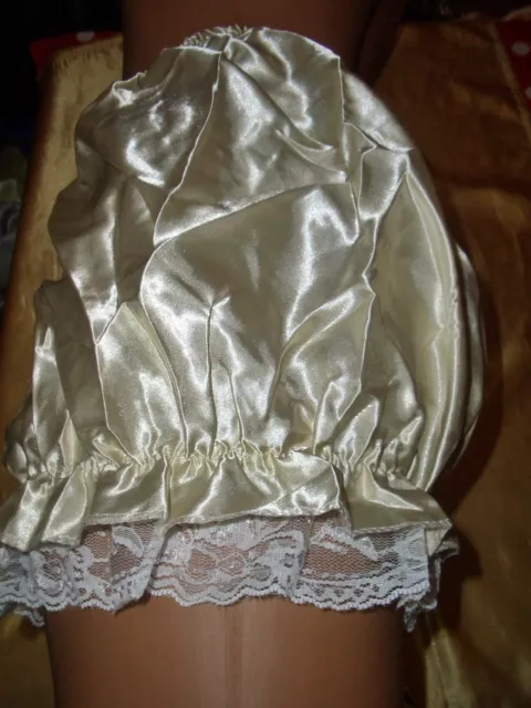 Gigantisches Sissy GLANZ Satin Spitzen Höschen Gr.M Satinslip Schlüpfer (B691) 3