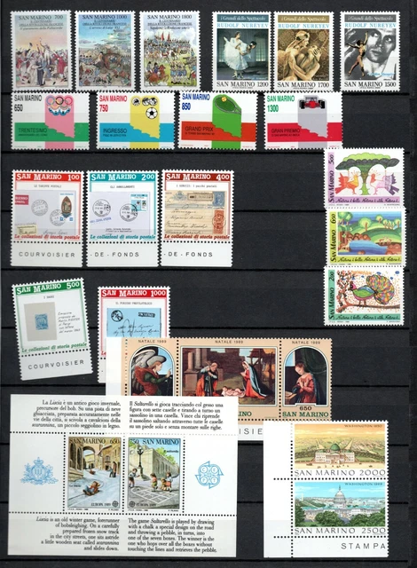 San Marino 1989 Jahrgange komplett (Michel 1409/31 + Bl.12) postfrisch/MNH