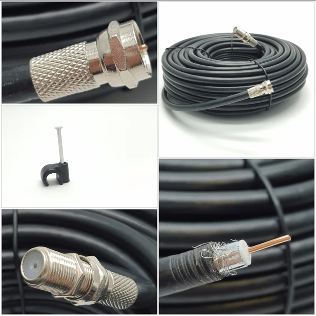 10x Black Coax Cable Brick Burst Covers – Roman Nose TV Plate For Sky/Freesat