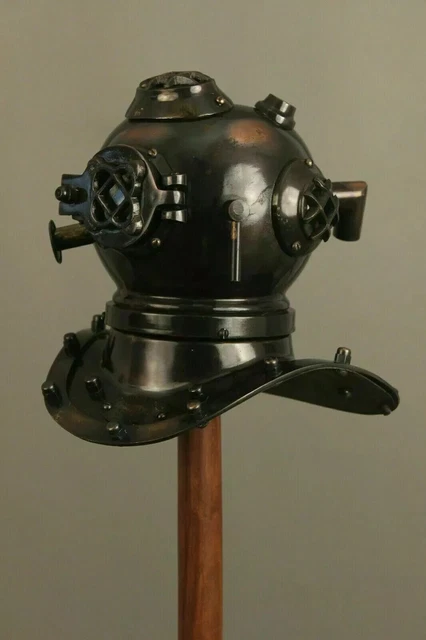 Casque De Plongée En Laiton Et Cuivre – Style Antique, Reproduction Mark III, 18 Cm, 1,4 Kg – Pièce De Bureau Ou Collection
