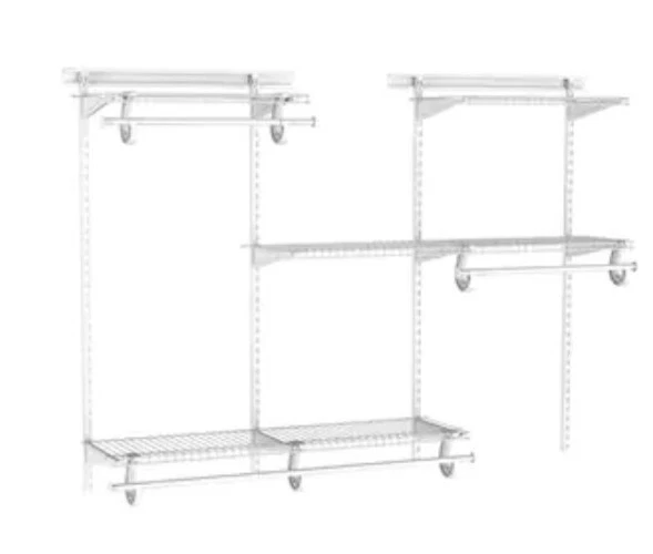 ClosetMaid 2287300 ShelfTrack 4 to 6 Foot Wide Closet System Kit - White