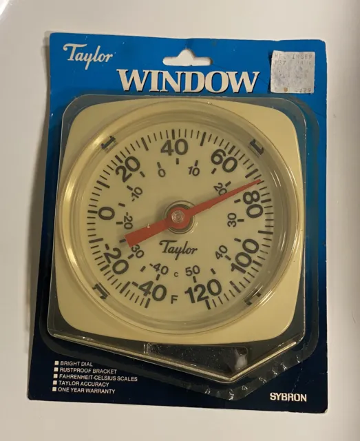 Termómetro de ventana de colección Taylor 5310 esfera brillante temperatura Fahrenheit Celsius