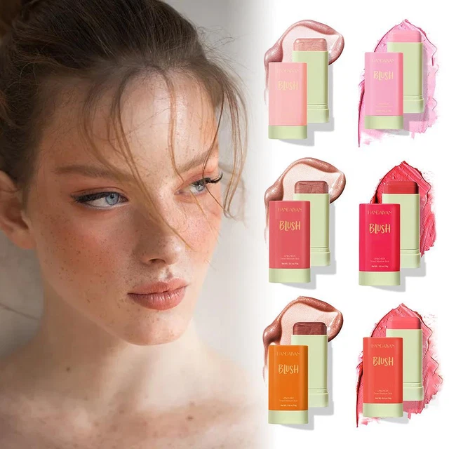 NUOVO stick blush trucco multiuso, stick idratante colorato, impermeabile P5M1