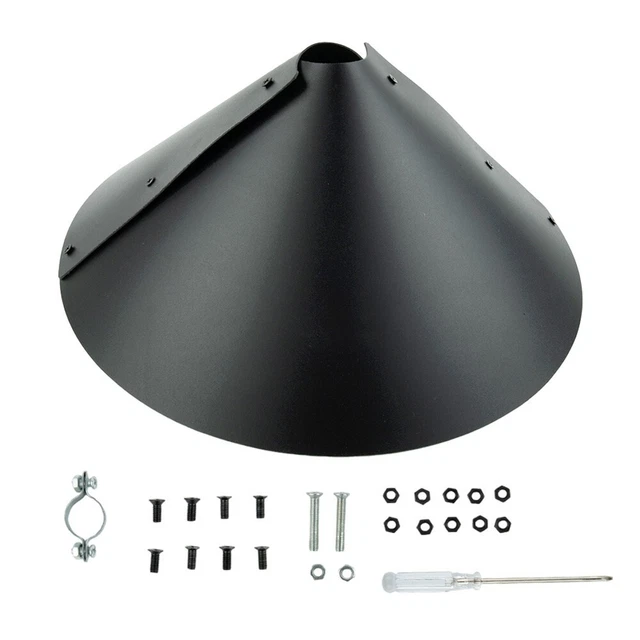 Bird Feeder Protection Around Baffle Black Easy To Install Flapper Wrap