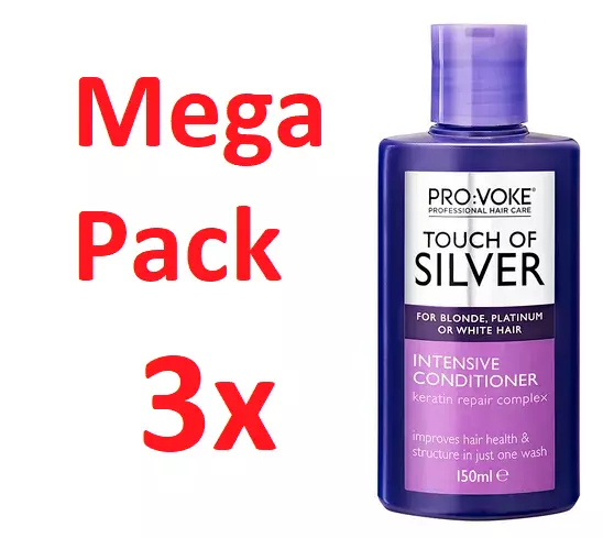 3x 150ml  PRO:VOKE Touch of Silver Intensive Conditioner für Blondes Haar