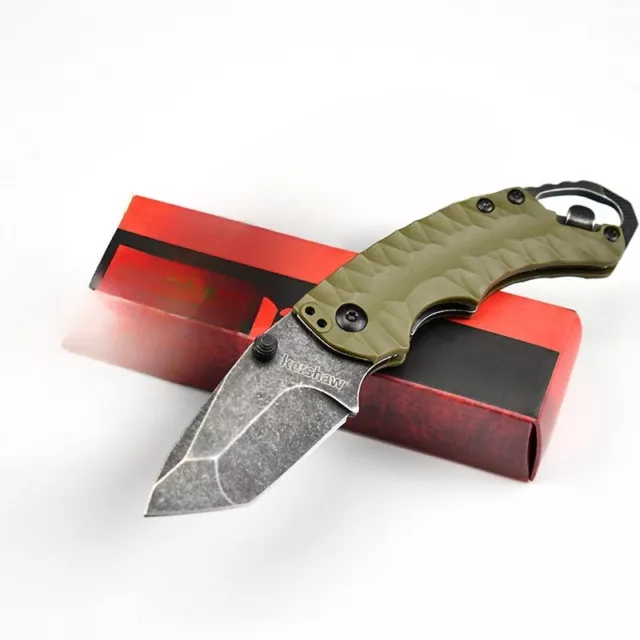 New 8Cr13Mov StoneWash Blade Nylon Glass Fiber Handle Tactics Pocket Knife 8750G