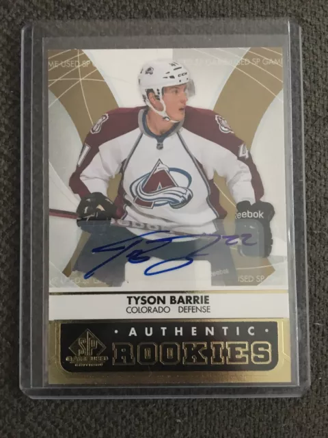 2012-13 SP Game Used Gold Autographs Colorado Avalanche Tyson Barrie