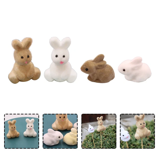 12 stücke Miniatur Ostern Kaninchen schmücken Simulation Bunny Dekors Foto