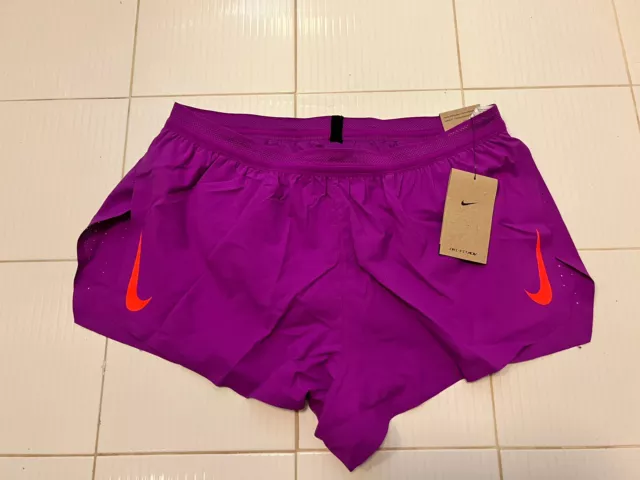 NWT Nike Men's Aeroswift 2” Running Shorts Vivid Purple CJ7837-552 Men's  Size-XL
