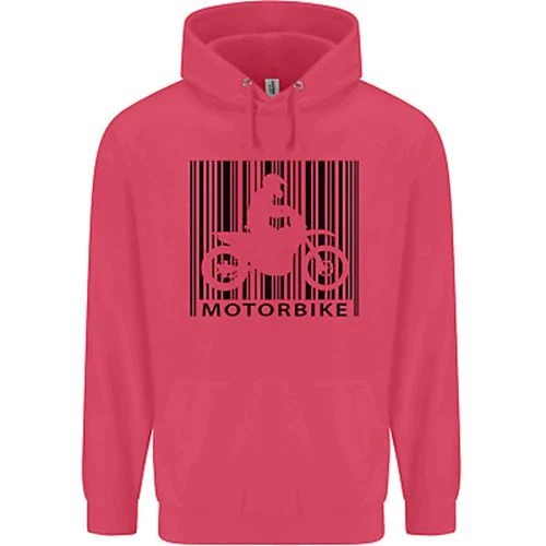 Felpa con cappuccio moto codice a barre biker moto bambini 11