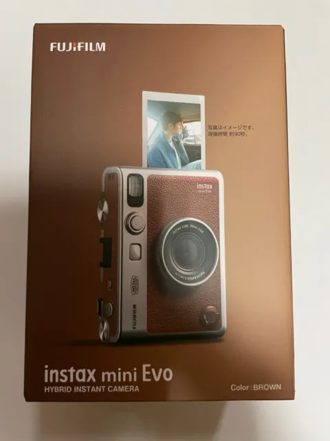 FUJIFILM Instax mini Evo Brown USB Type-C Hybrid Instant Camera