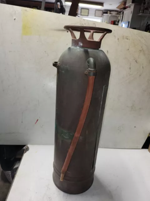 Antique Vintage Copper & Brass Pyrene Foam Fire Extinguisher 2