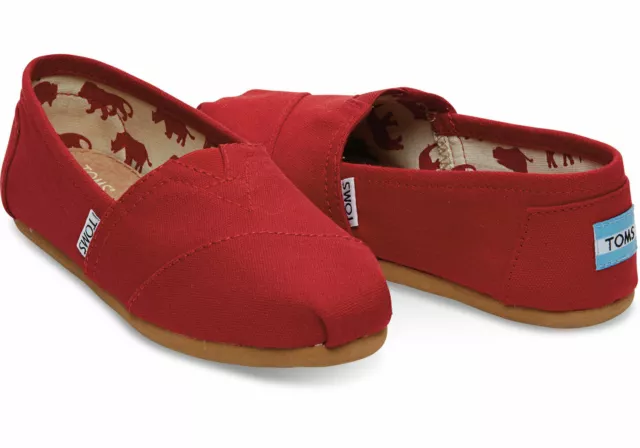 TOMS Women's Alpargata Classic Canvas Sneaker Shoes Espadrilles Slip On - Red