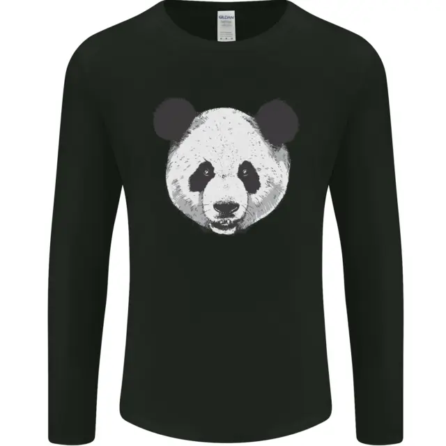 A Panda Bear Face Mens Long Sleeve T-Shirt