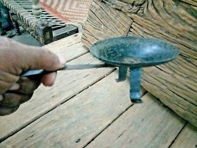 OLD VINTAGE BEAUTIFUL HAND FORGED IRON TEMPLE(Jyot) for Pooja OIL LAMP