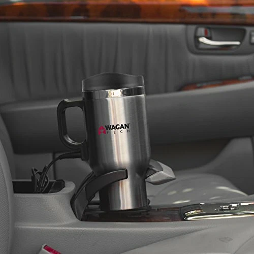 Wagan EL6100 12V Stainless Steel 16 oz Heated Travel Mug with Anti-Spill Lid 4