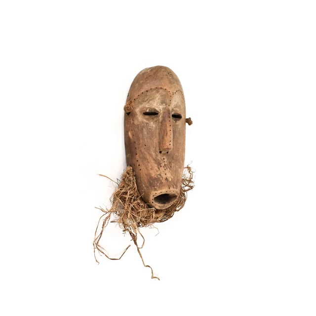 Lega Mask Bearded Bwami Society Congo African Art