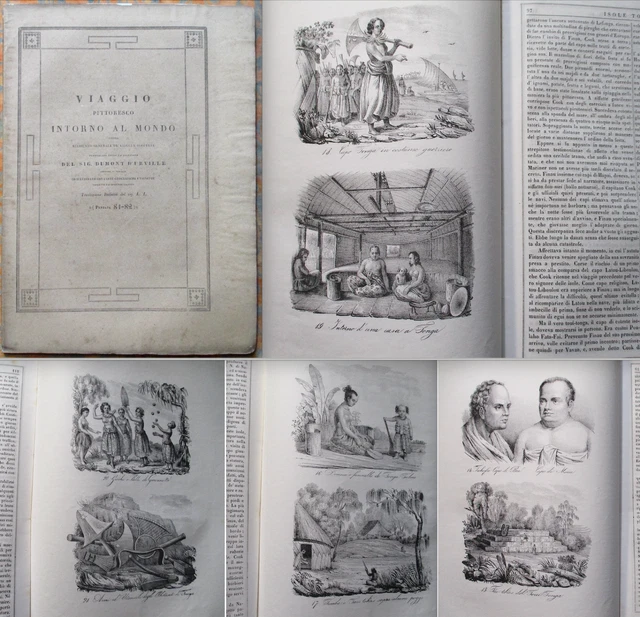 1844 Viaggio Al Mondo Dumont d'Urville ~ Engravings ~ Polynesia Tongatapu TONGA