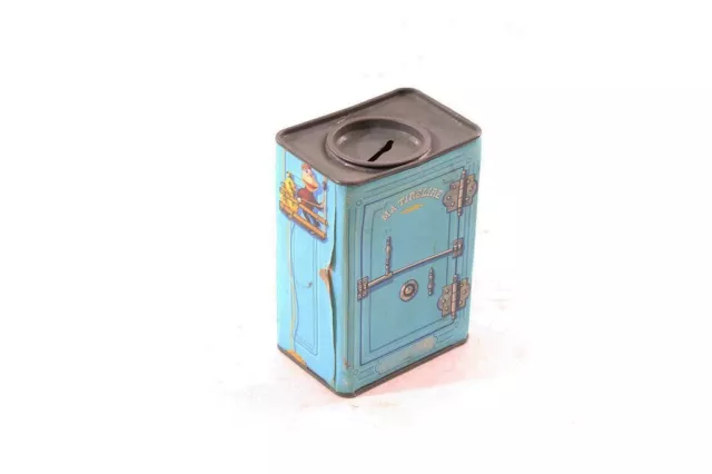 1X Antiguo Hucha Vintage Decoración Hucha Cartón Chapa Decoración