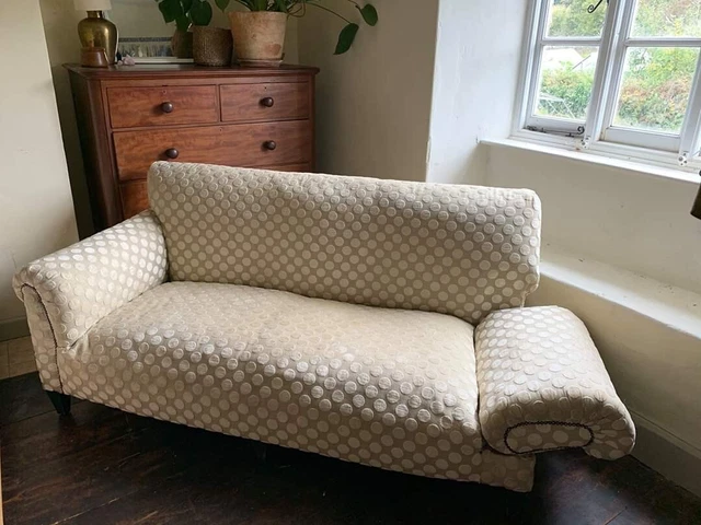 Pristine Chesterfield/Antique/Designers Guild Fabric/Drop Arm/Delivery Option