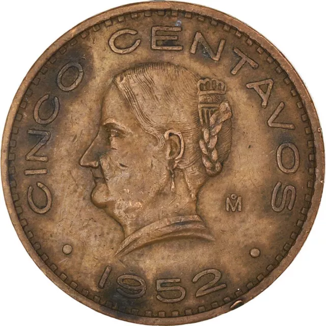 Mexico 5 Centavos Coin | Josefa Ortiz de Dominguez | Oak wreth | 1942 - 1955 3