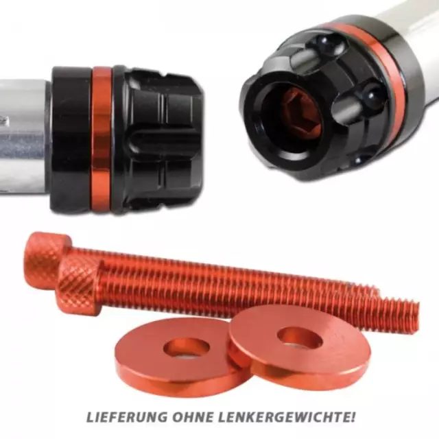 Zierring orange eloxiert für Lenkergewicht Lenkerenden Vibrationsdämpfer Paar