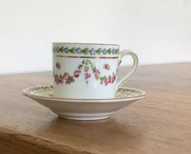 Antique Crescent China (Geo Jones and Son) Demitasse Cup and Saucer