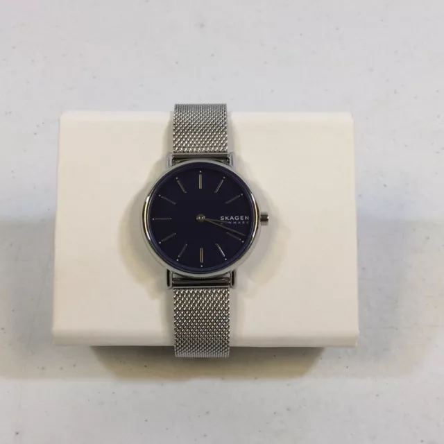 Skagen Signatur SKW2759 Womens Silver Blue Japan Movement Strap Wristwatch