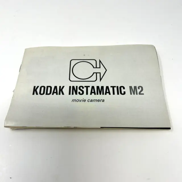 Kodak Instamatic M2 Movie Camera Users Guide Manual - Wrinkled Back Cover