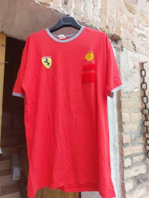 Scuderia Ferrari Shell factory mechanical t-shirt Maranello vintage size XL